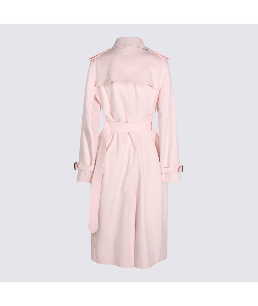 BURBERRY Розовое шерстяное пальто, фото 2