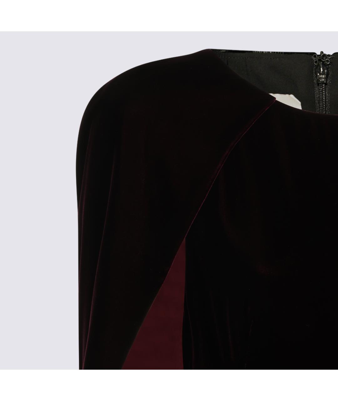 ALBERTA FERRETTI Фиолетовое вискозное коктейльное платье, фото 3