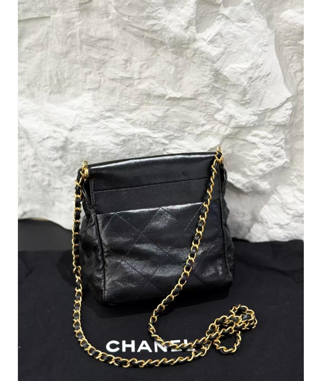 CHANEL Черная кожаная сумка через плечо, фото 3