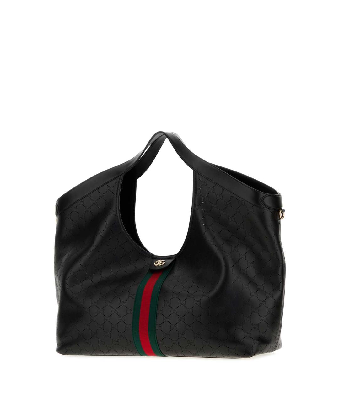 GUCCI Черная кожаная сумка тоут, фото 2