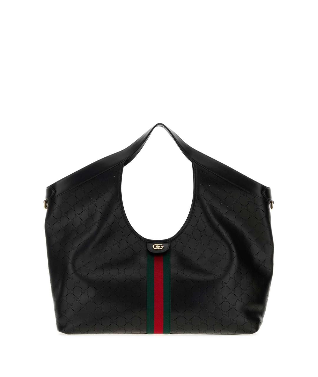 GUCCI Черная кожаная сумка тоут, фото 1
