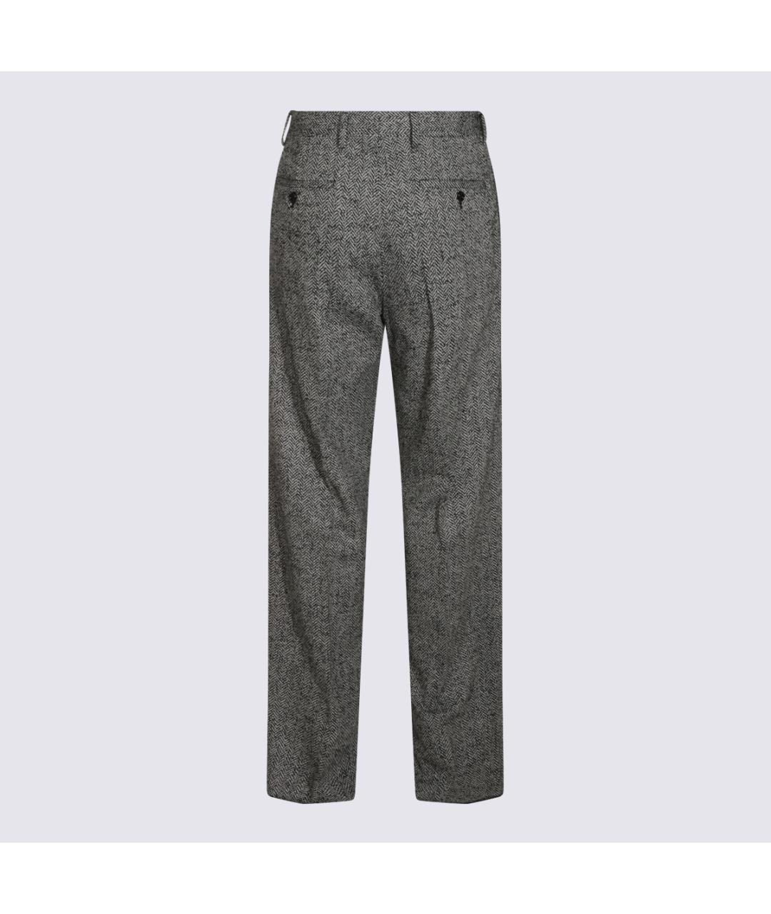 LARDINI Серые шерстяные повседневные брюки, фото 2