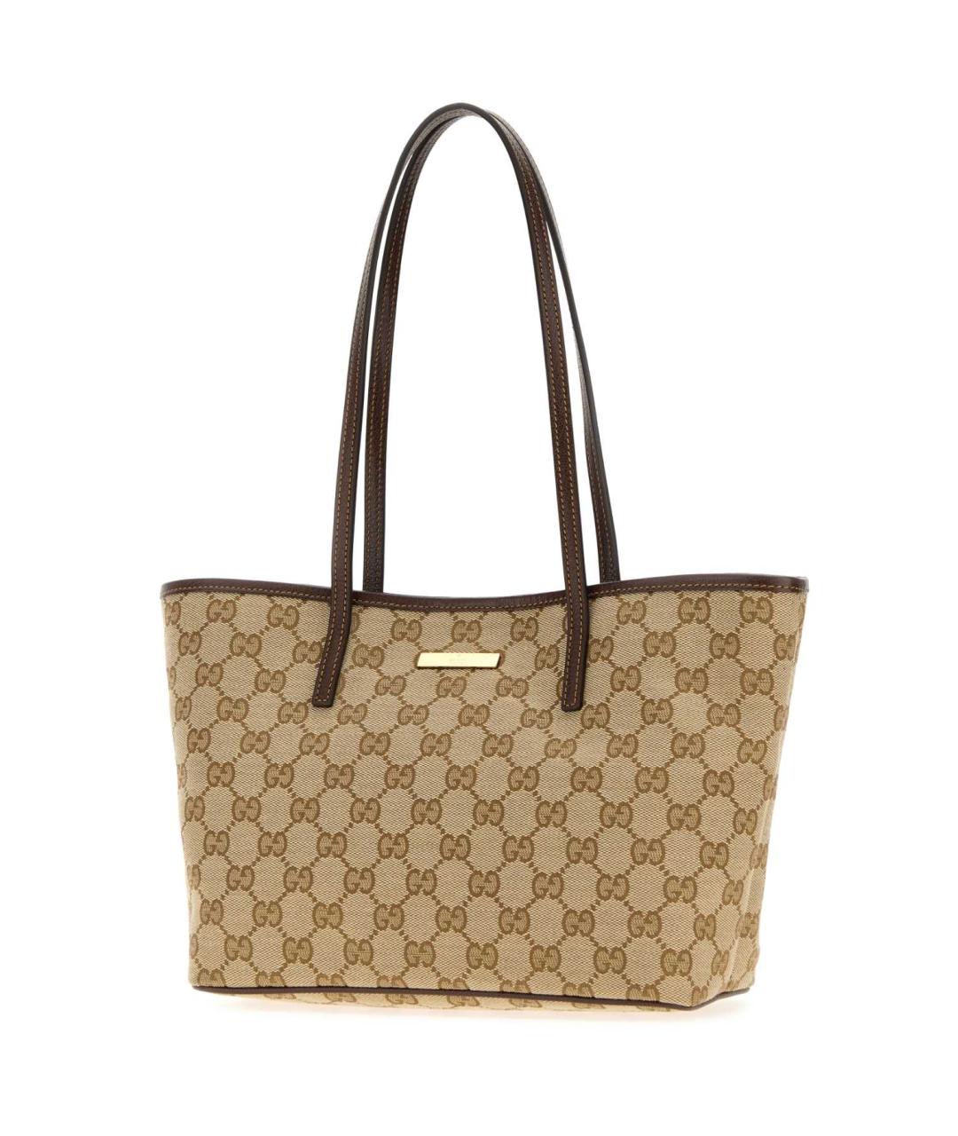 GUCCI Бежевая сумка тоут из канвы, фото 2