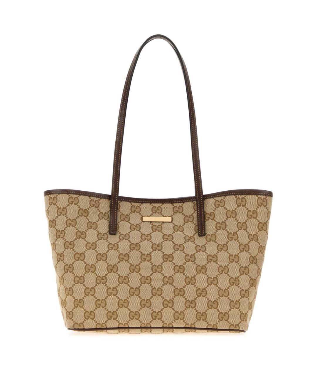 GUCCI Бежевая сумка тоут из канвы, фото 1