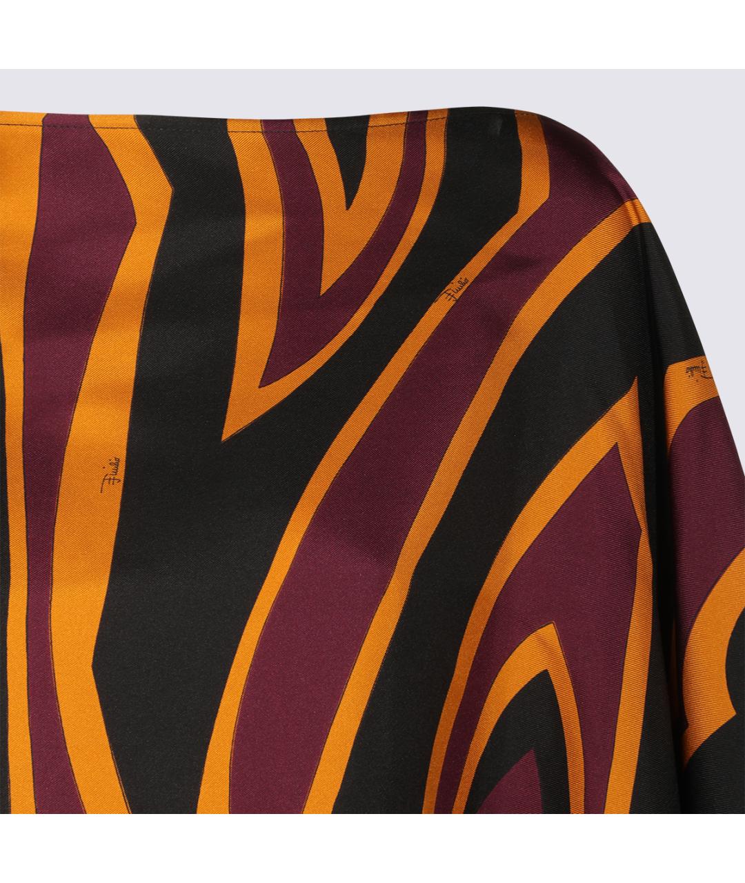 EMILIO PUCCI Мульти шелковая блузы, фото 4