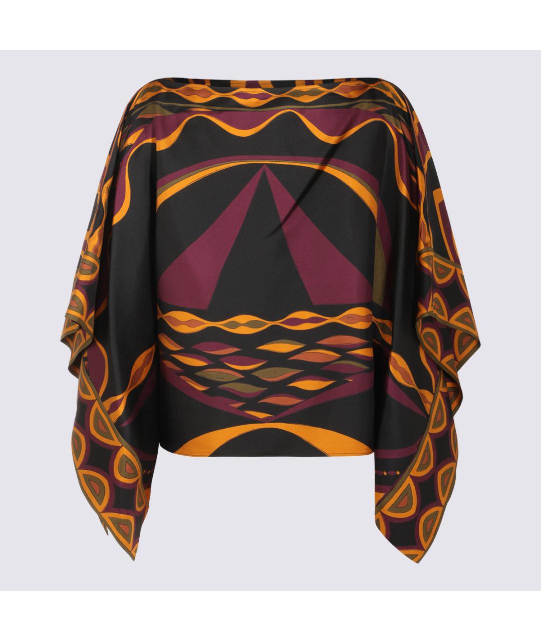 EMILIO PUCCI Мульти шелковая блузы, фото 2