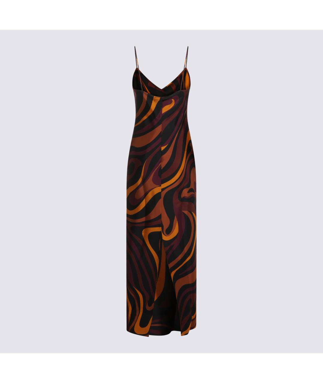 EMILIO PUCCI Бордовое шелковое платье, фото 6