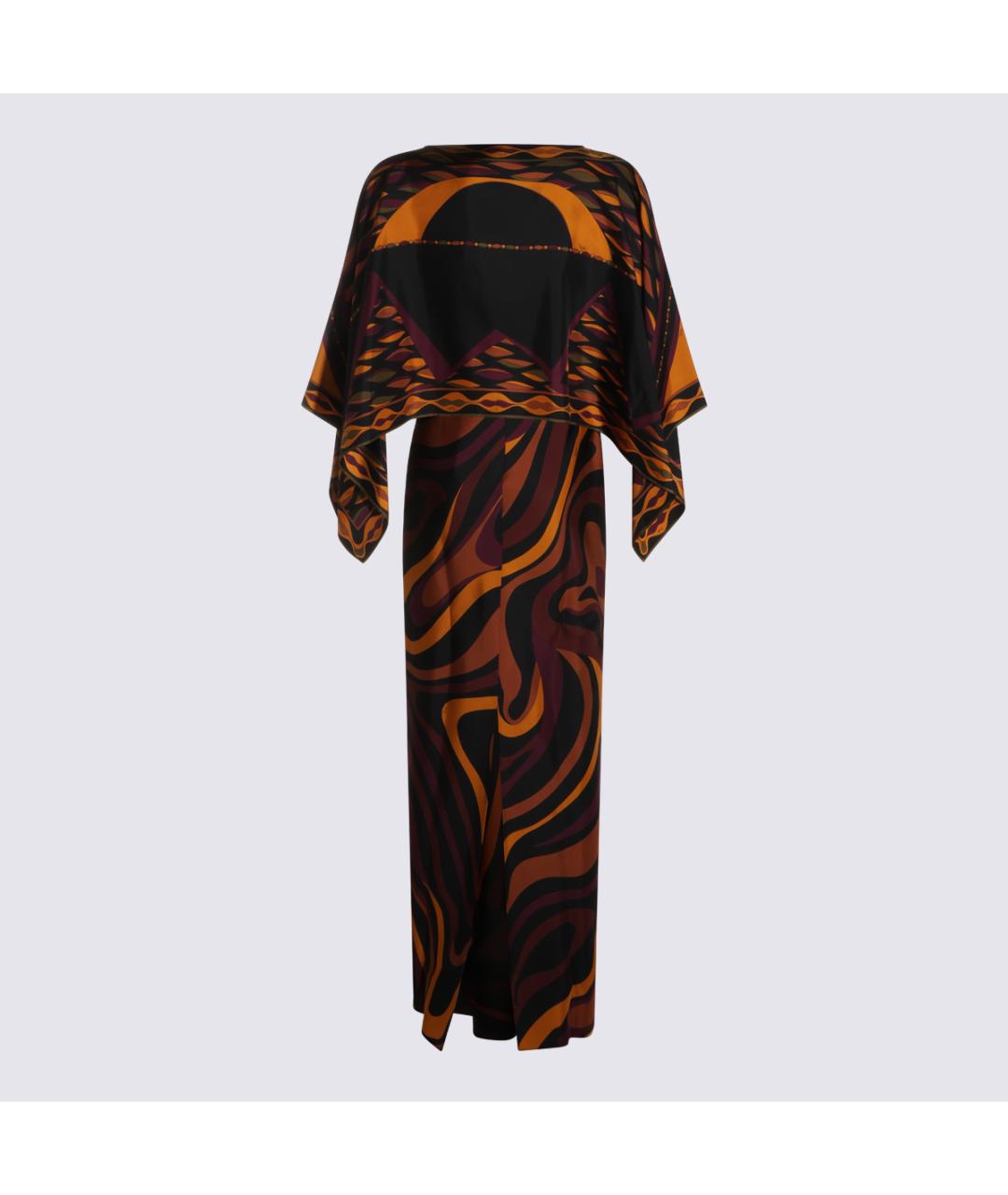 EMILIO PUCCI Бордовое шелковое платье, фото 2