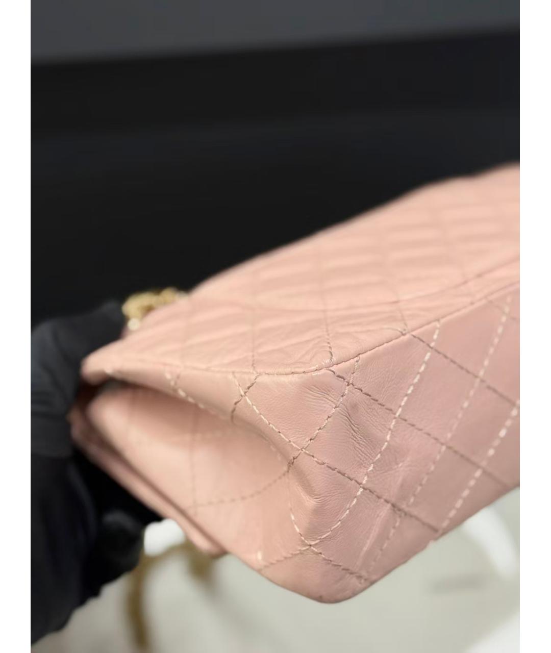 CHANEL Розовая кожаная сумка через плечо, фото 4