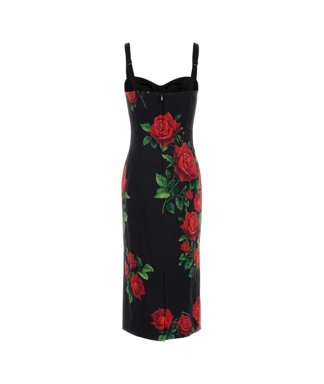 DOLCE&GABBANA Черное шелковое коктейльное платье, фото 2