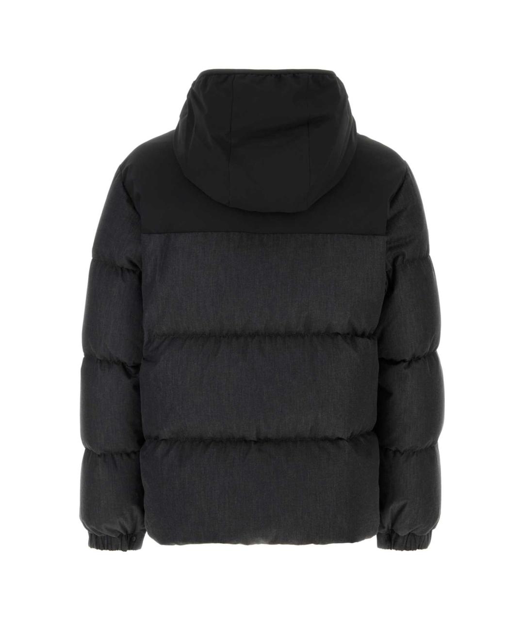 MONCLER Черный полиэстеровый пуховик, фото 2