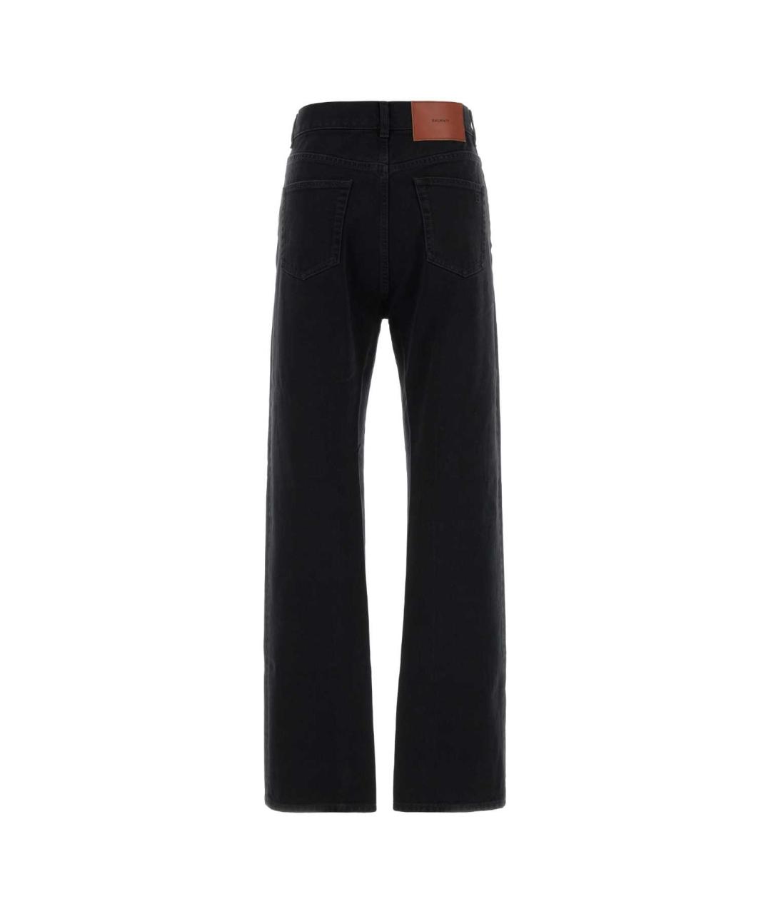 BALMAIN Черные хлопковые прямые джинсы, фото 2