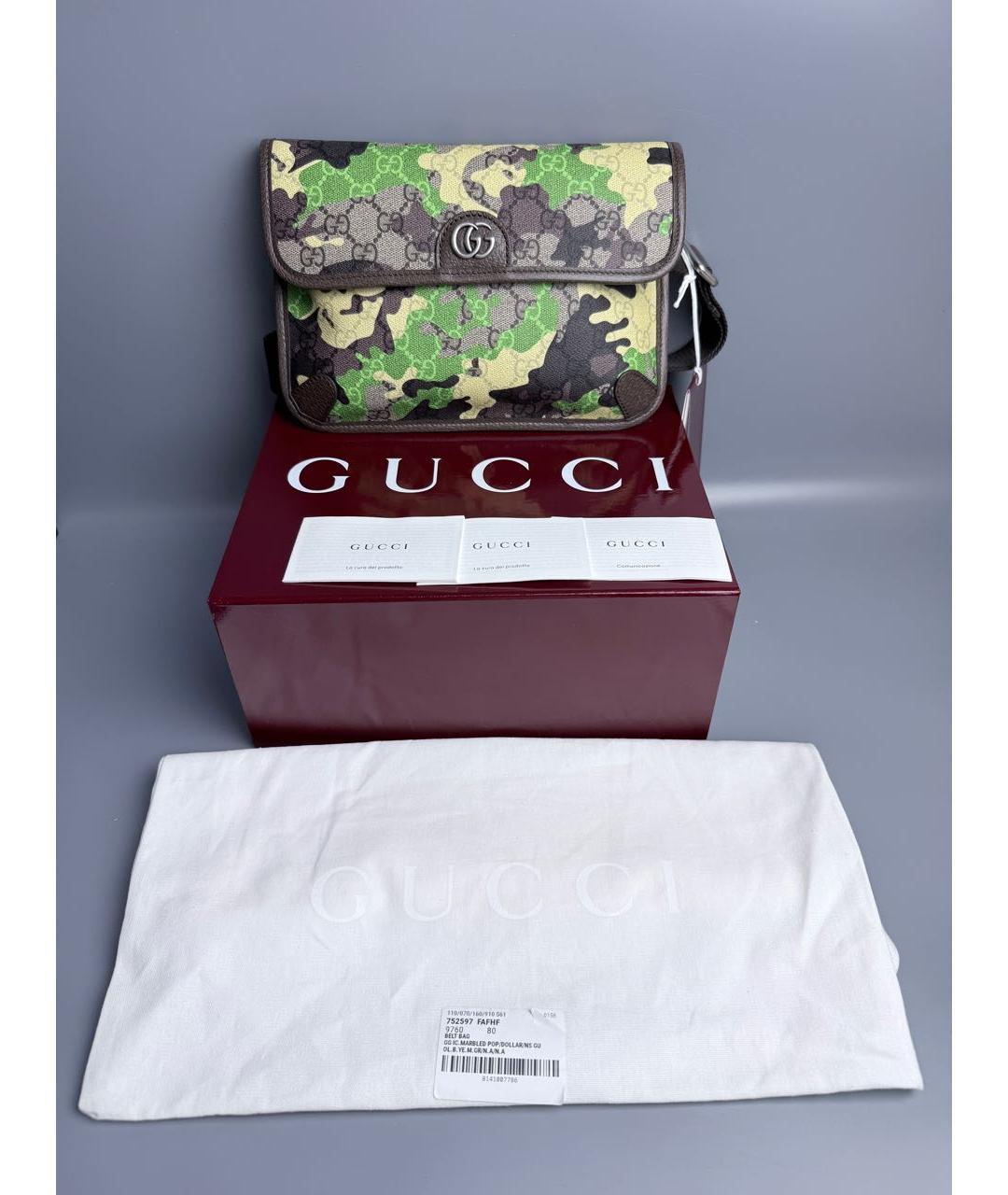 GUCCI Мульти сумка на плечо из канвы, фото 5