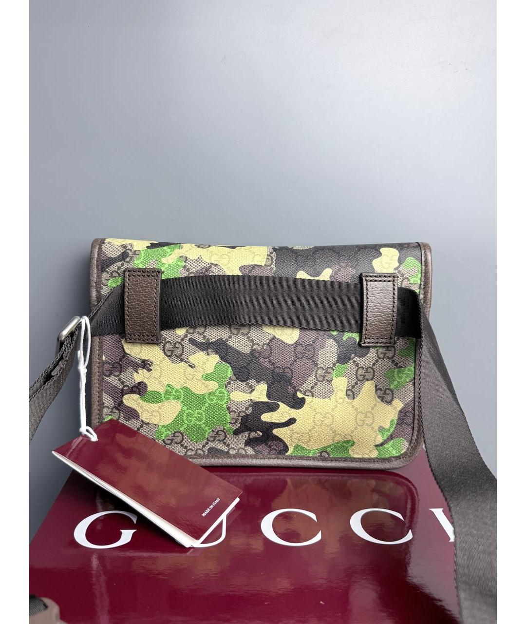 GUCCI Мульти сумка на плечо из канвы, фото 3
