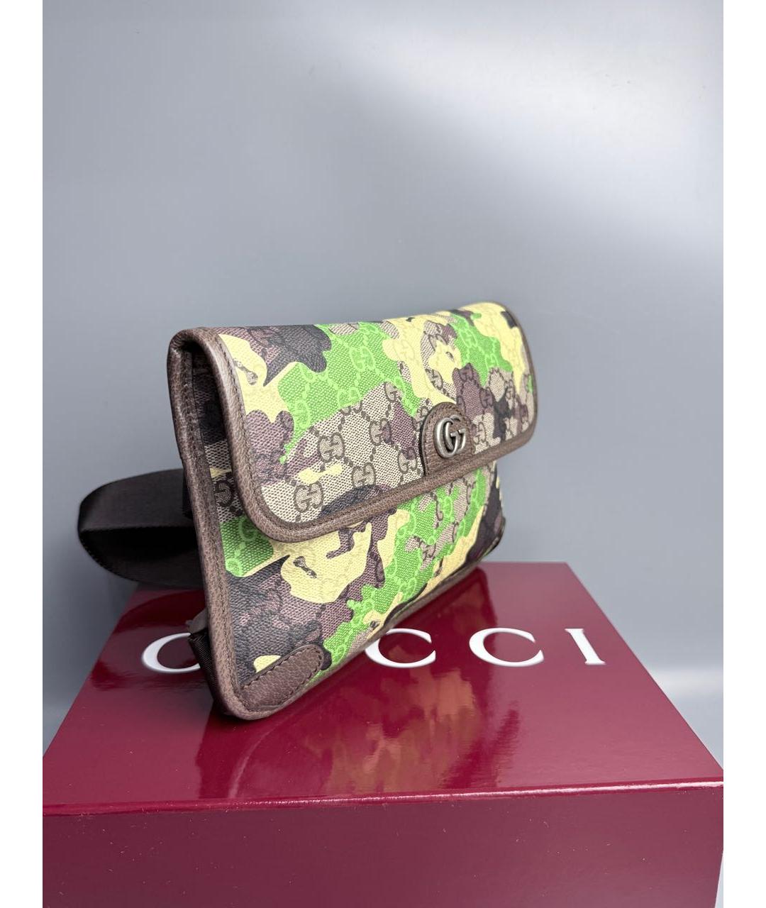 GUCCI Мульти сумка на плечо из канвы, фото 2