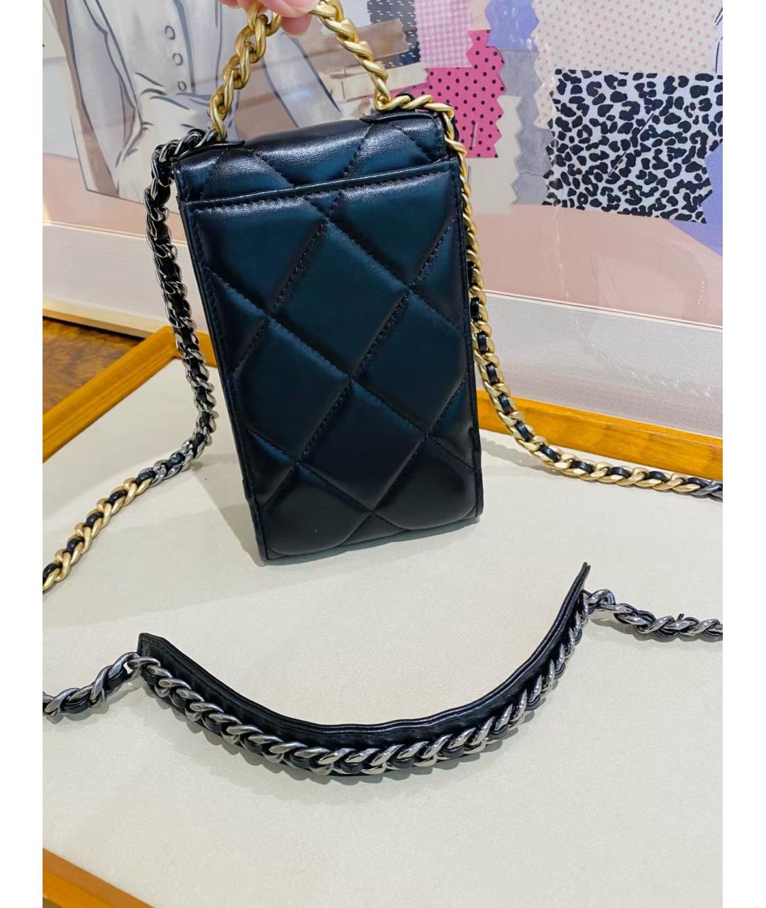 CHANEL Черная кожаная сумка через плечо, фото 4
