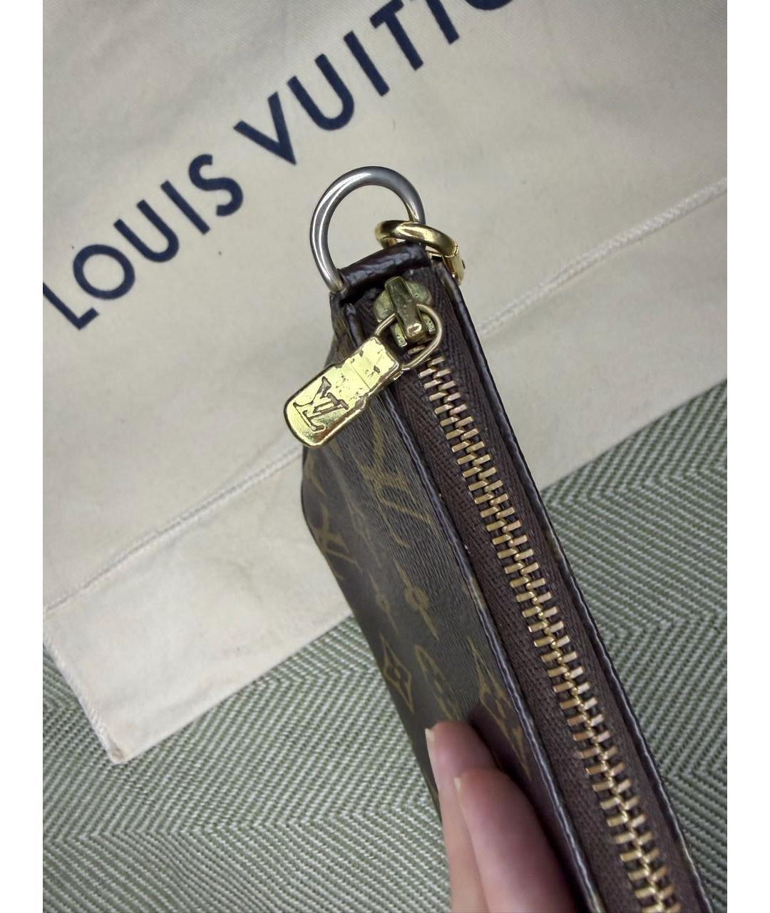 LOUIS VUITTON Коричневая сумка с короткими ручками из канвы, фото 6