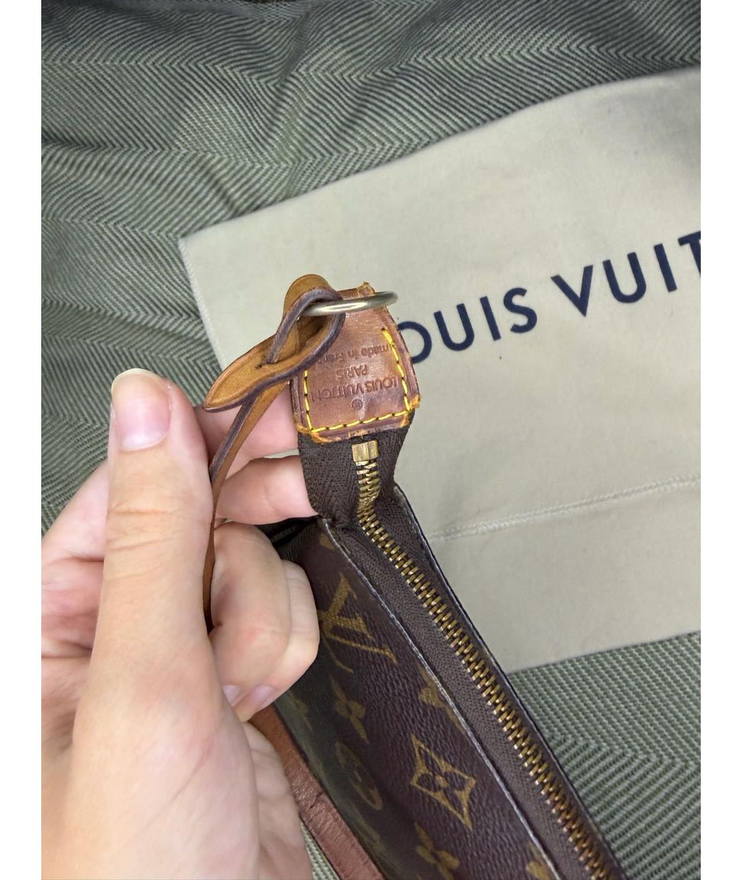 LOUIS VUITTON Коричневая сумка с короткими ручками из канвы, фото 5