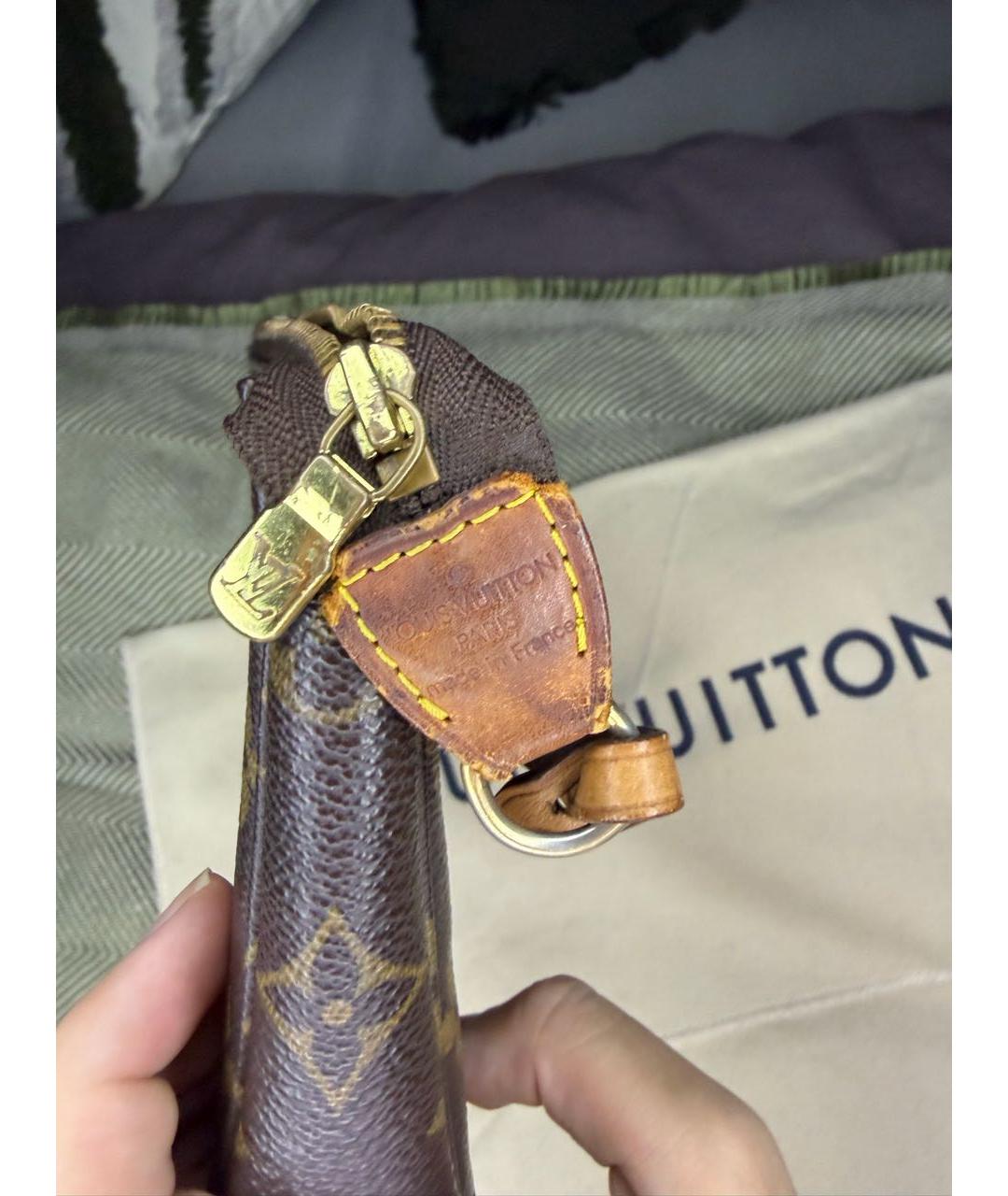 LOUIS VUITTON Коричневая сумка с короткими ручками из канвы, фото 8