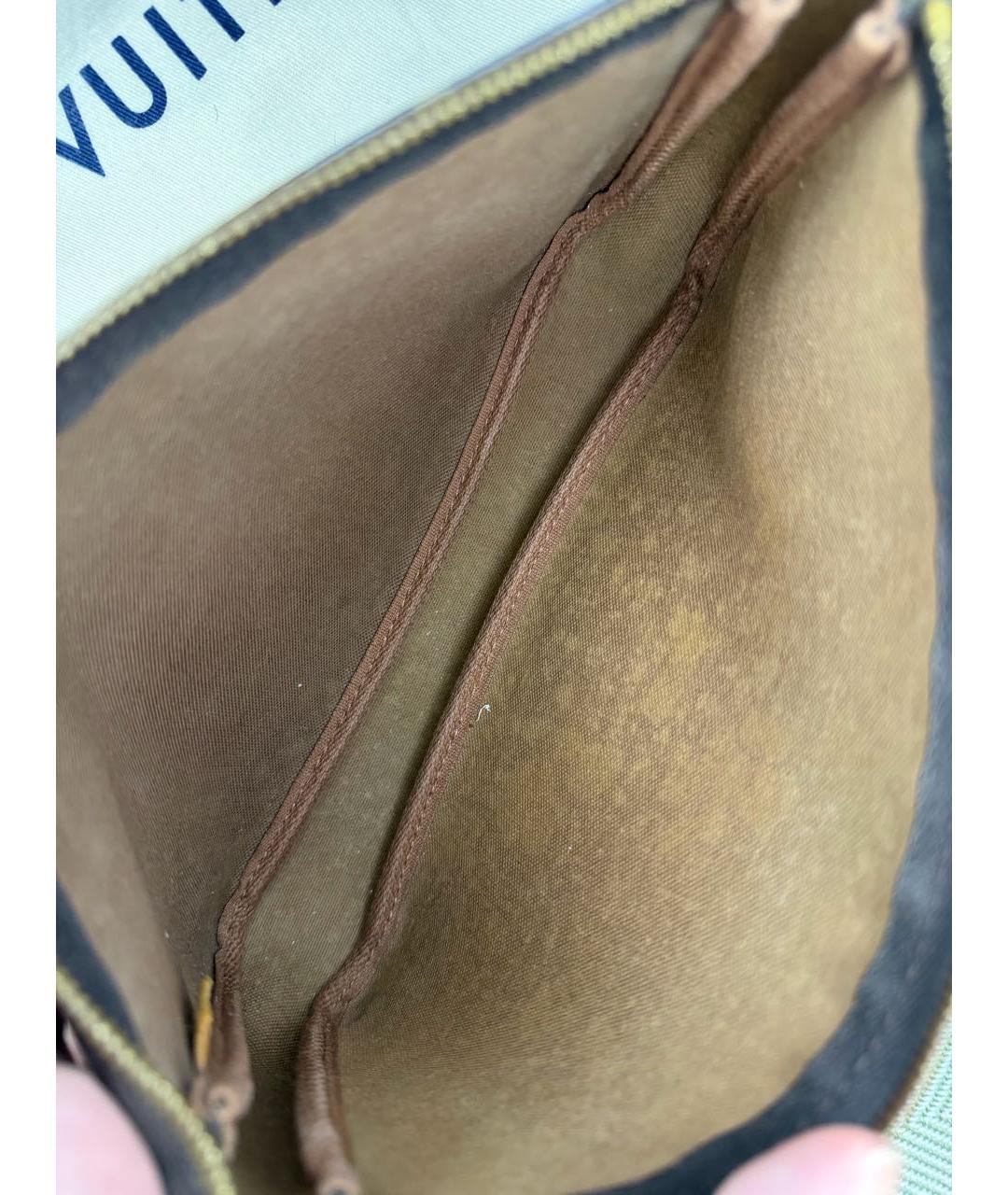 LOUIS VUITTON Коричневая сумка с короткими ручками из канвы, фото 7