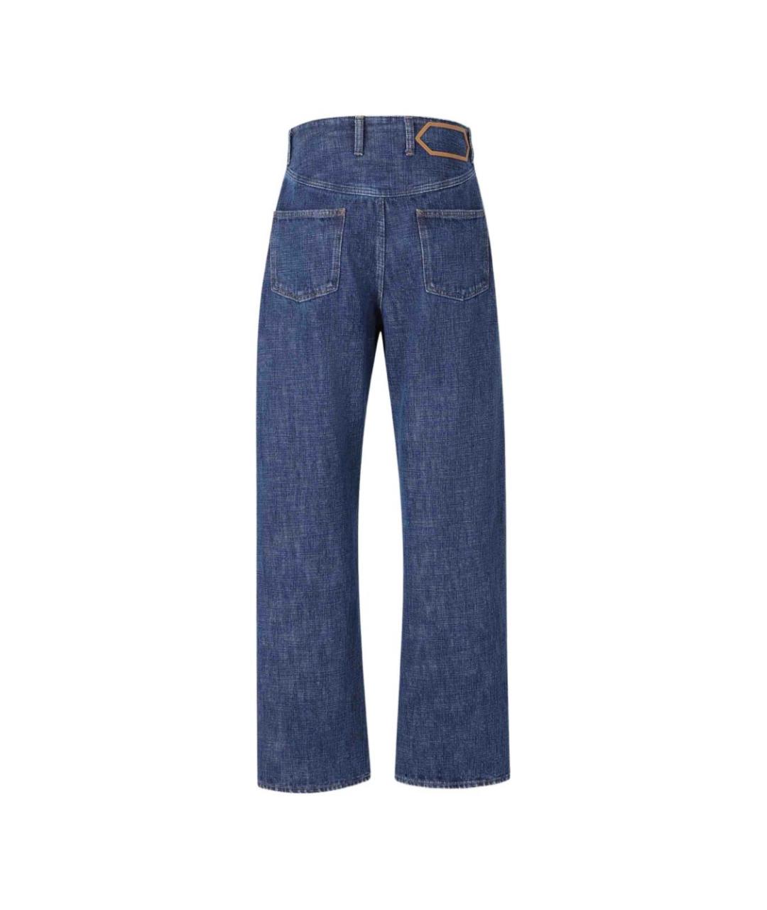 JACQUEMUS Синие хлопковые прямые джинсы, фото 4