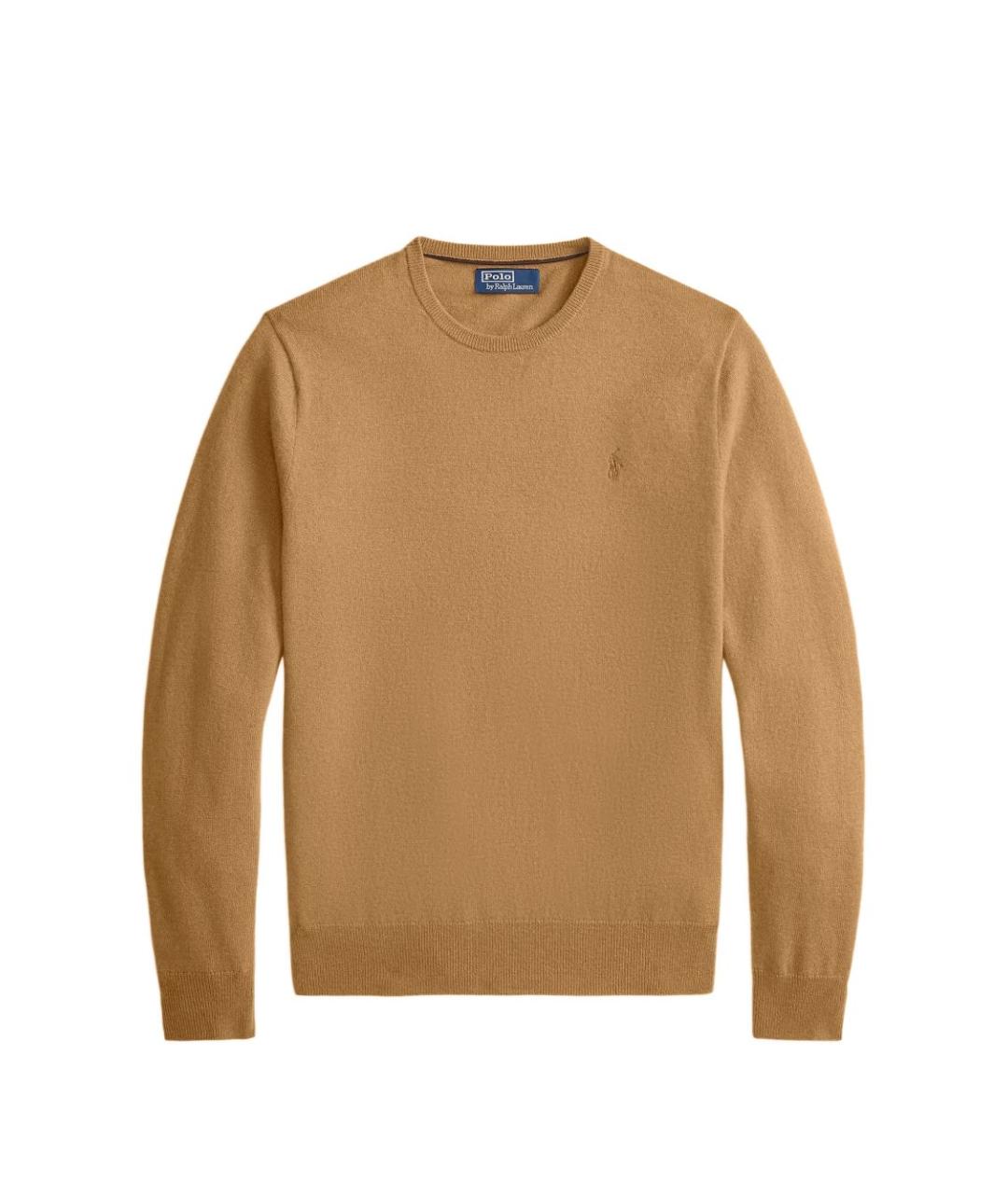 POLO RALPH LAUREN Бежевый шерстяной джемпер / свитер, фото 1