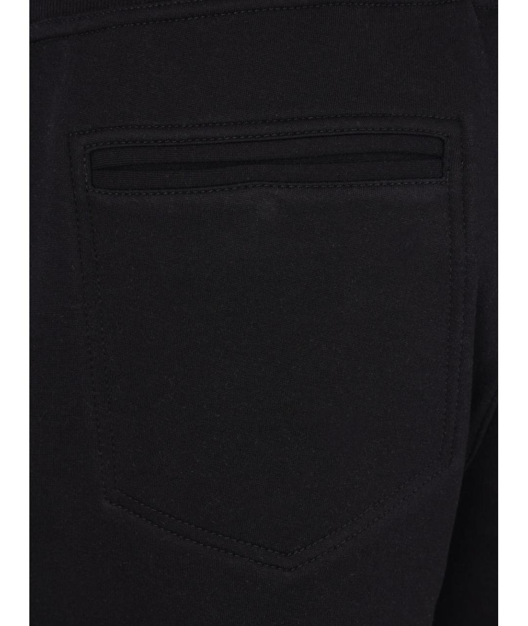 BRUNELLO CUCINELLI Черные хлопковые повседневные брюки, фото 4