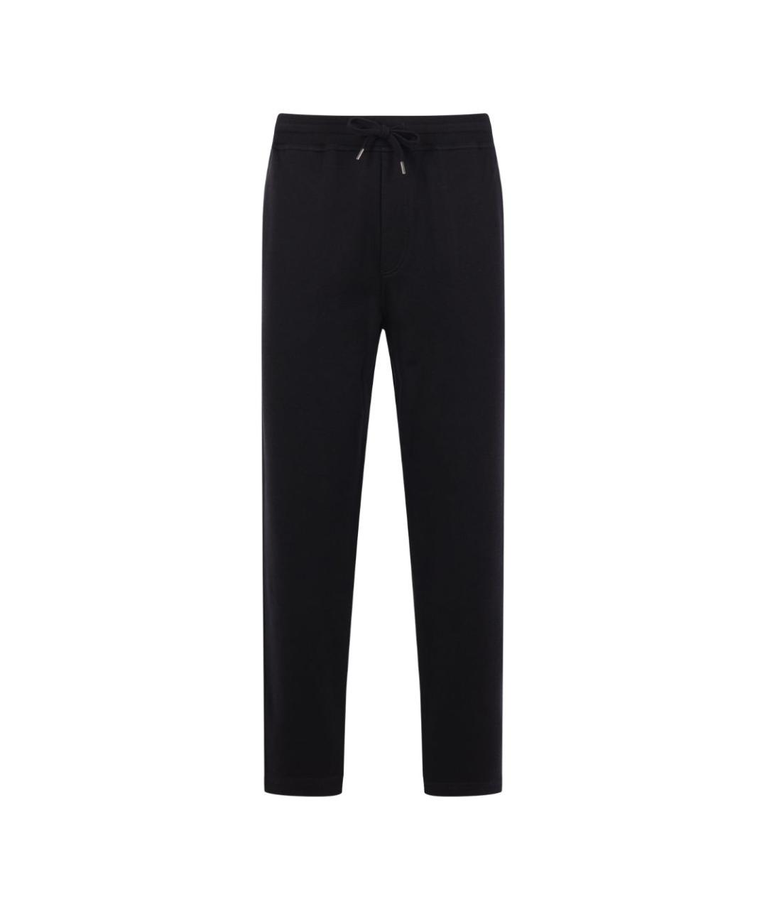 BRUNELLO CUCINELLI Черные хлопковые повседневные брюки, фото 1