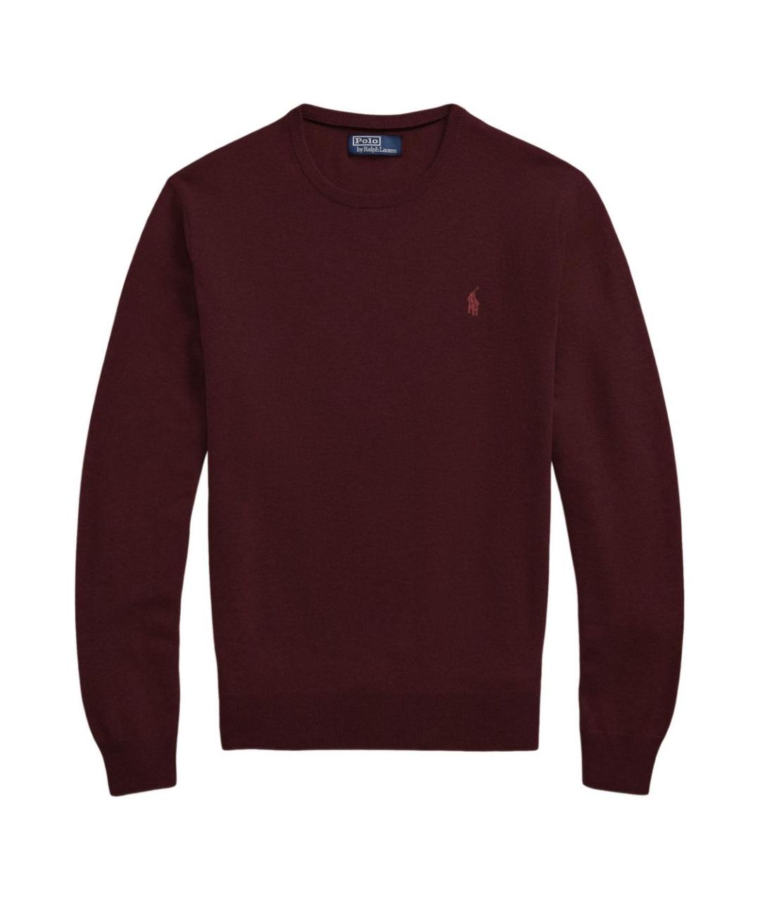 POLO RALPH LAUREN Бордовый шерстяной джемпер / свитер, фото 1