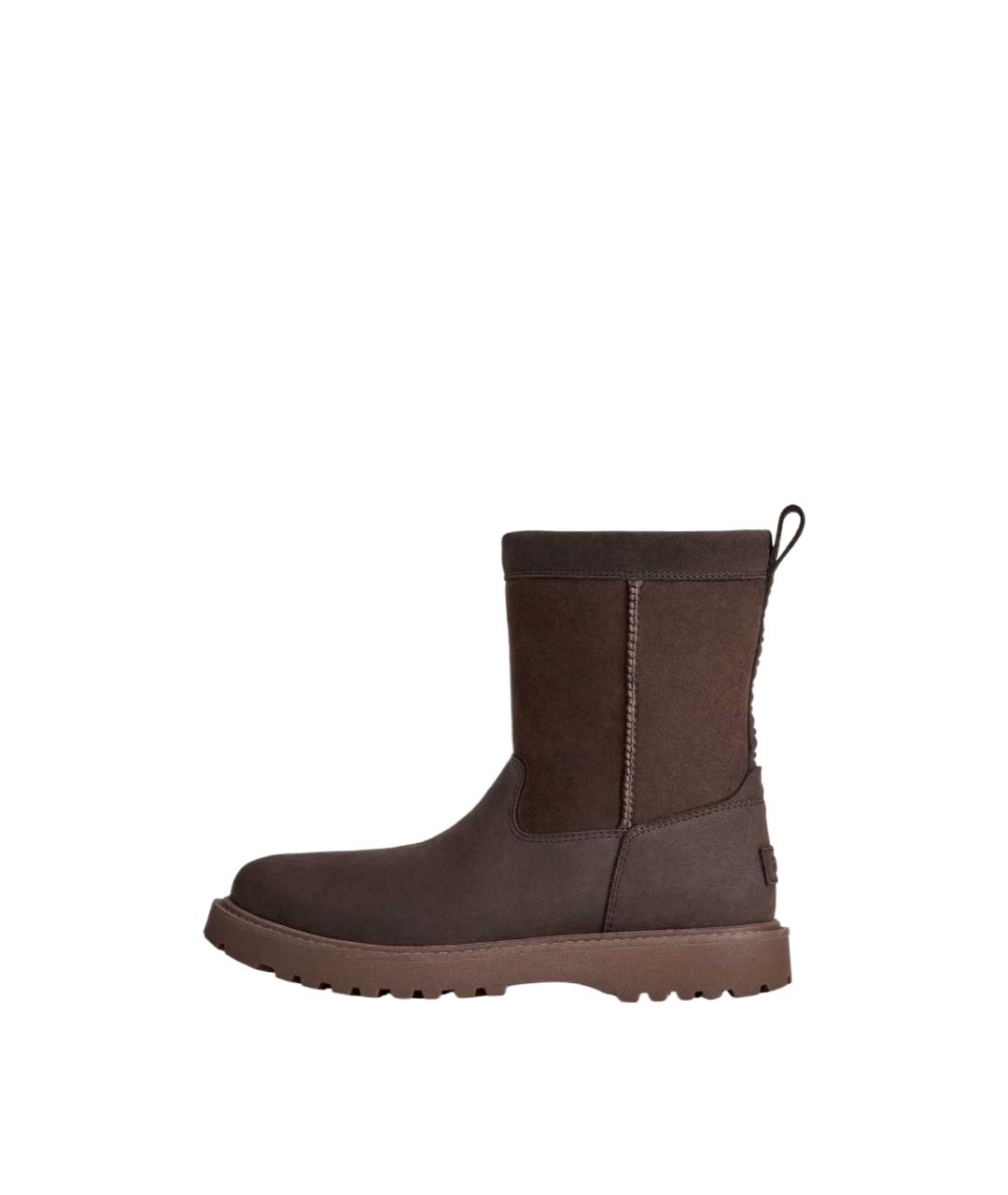 UGG Коричневые кожаные высокие ботинки, фото 5