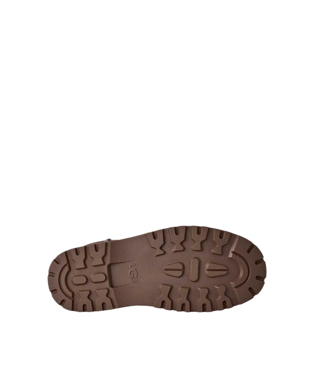 UGG Коричневые кожаные высокие ботинки, фото 4