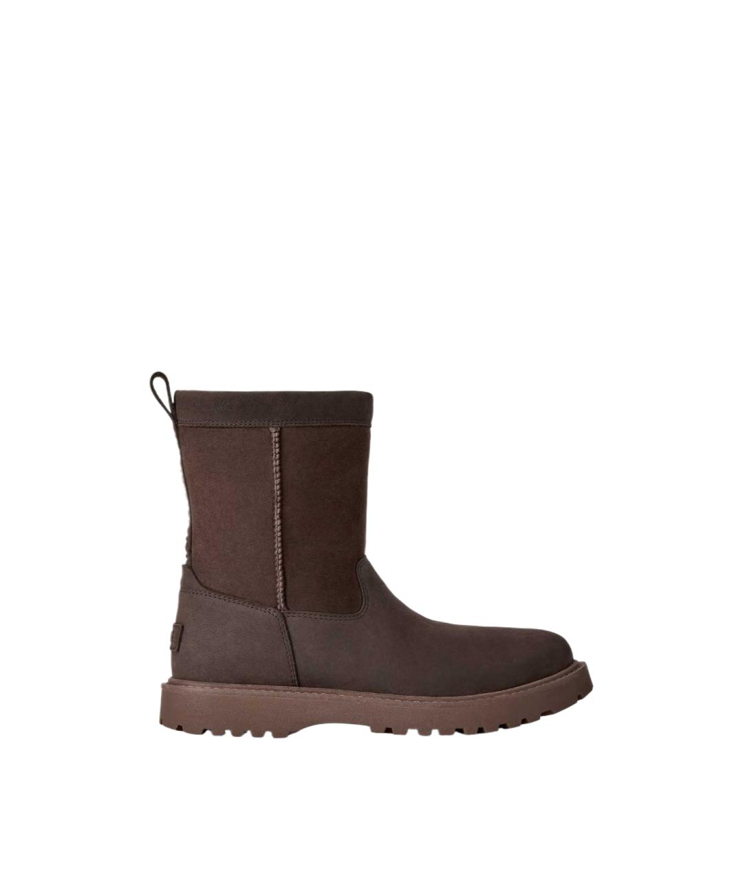 UGG Коричневые кожаные высокие ботинки, фото 2