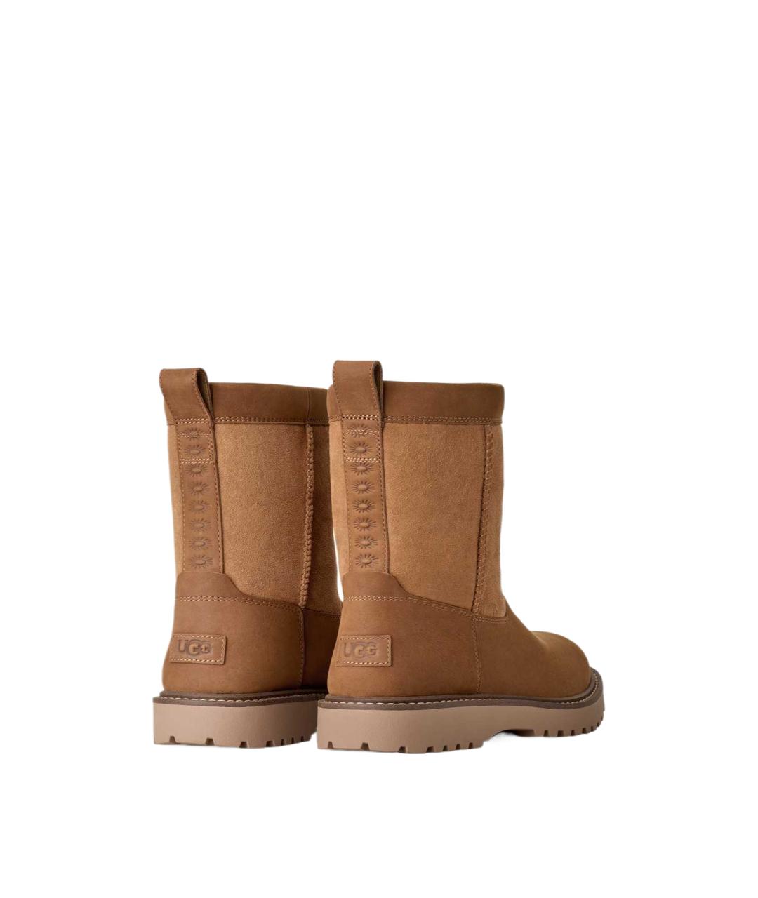UGG Коричневые кожаные высокие ботинки, фото 4