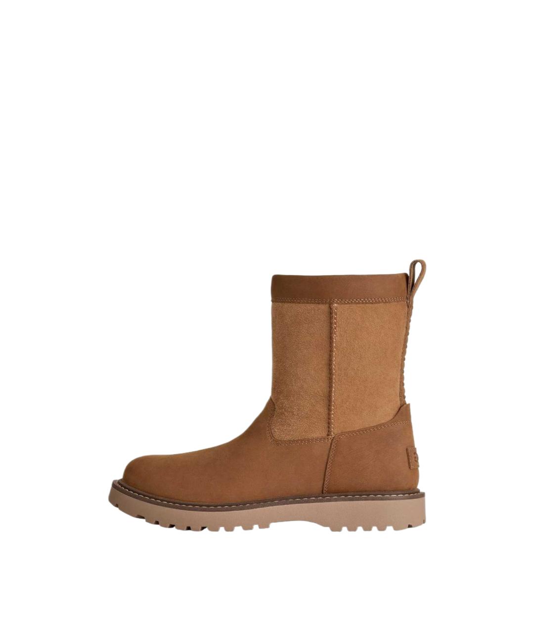 UGG Коричневые кожаные высокие ботинки, фото 5