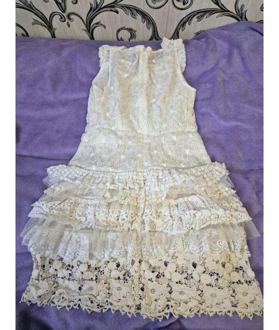RED VALENTINO Белое кружевное платье, фото 2