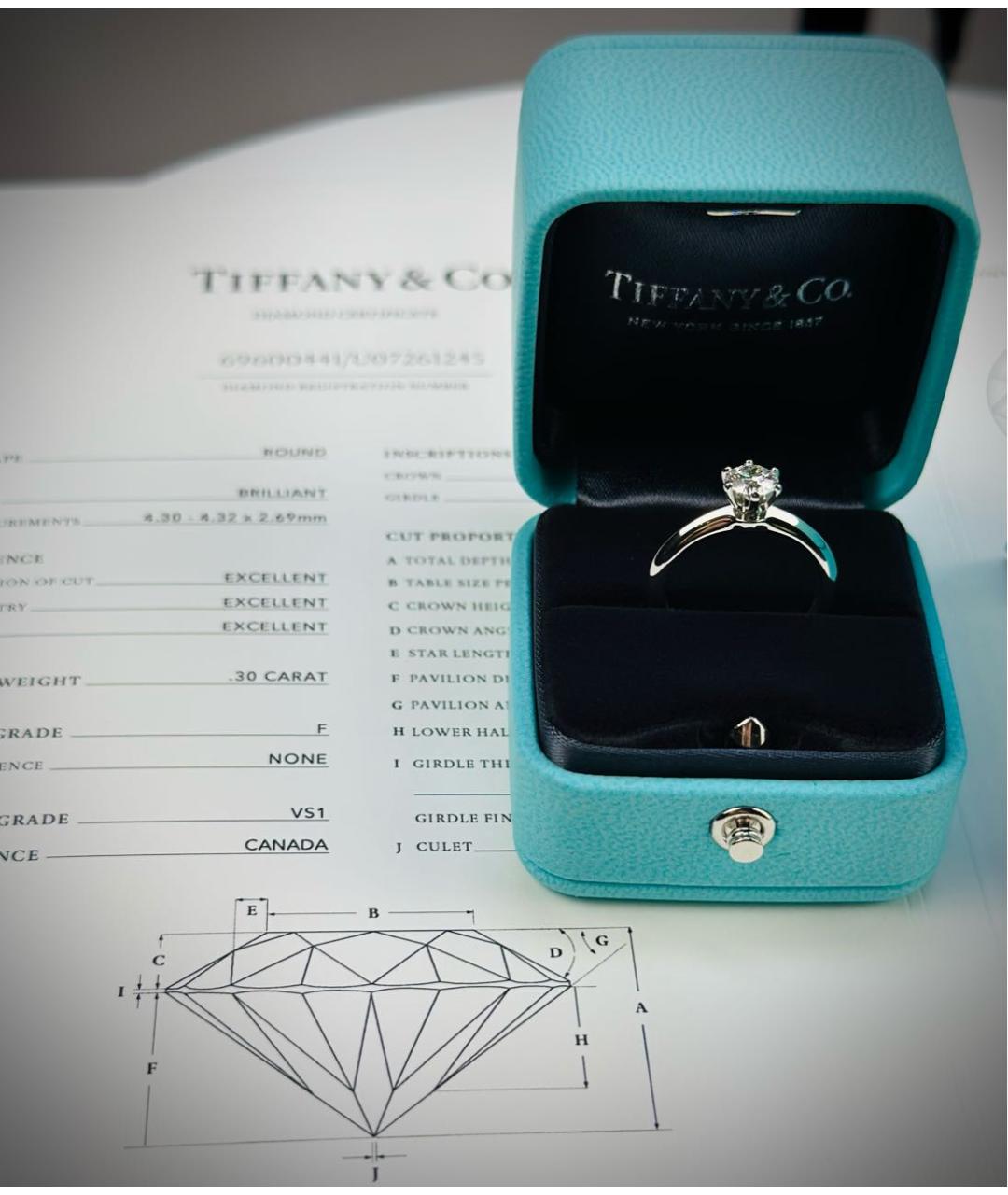 TIFFANY&CO Серебряное платиновое кольцо, фото 4