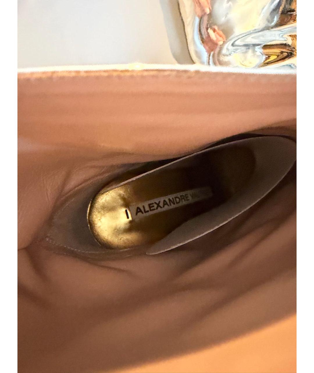 ALEXANDRE VAUTHIER Серебряные кожаные полусапоги, фото 3
