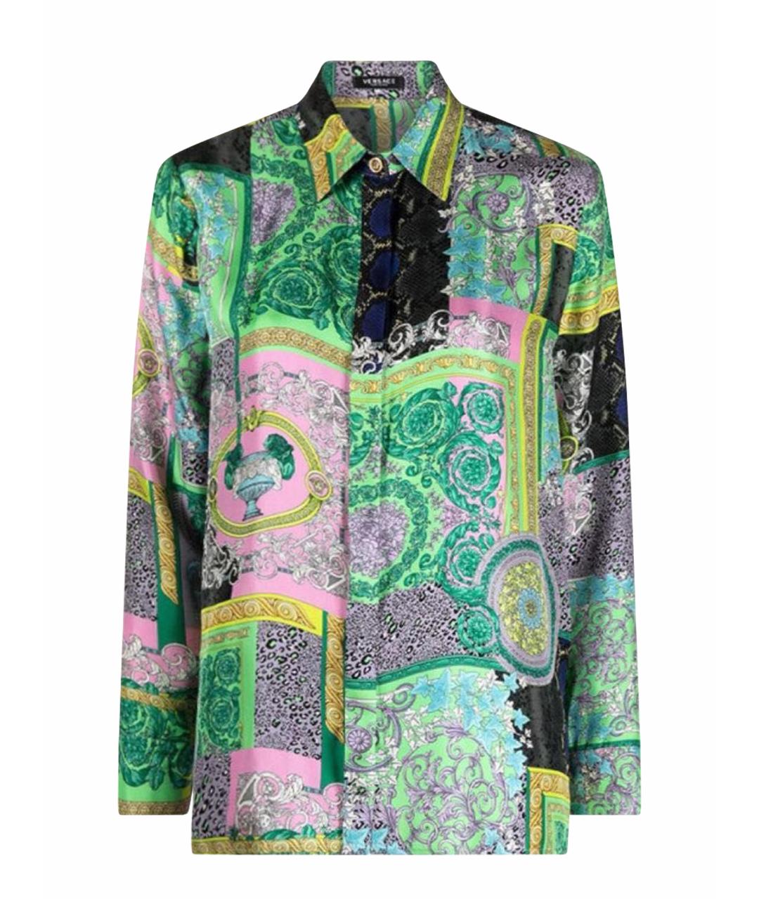 VERSACE Мульти шелковая рубашка, фото 1