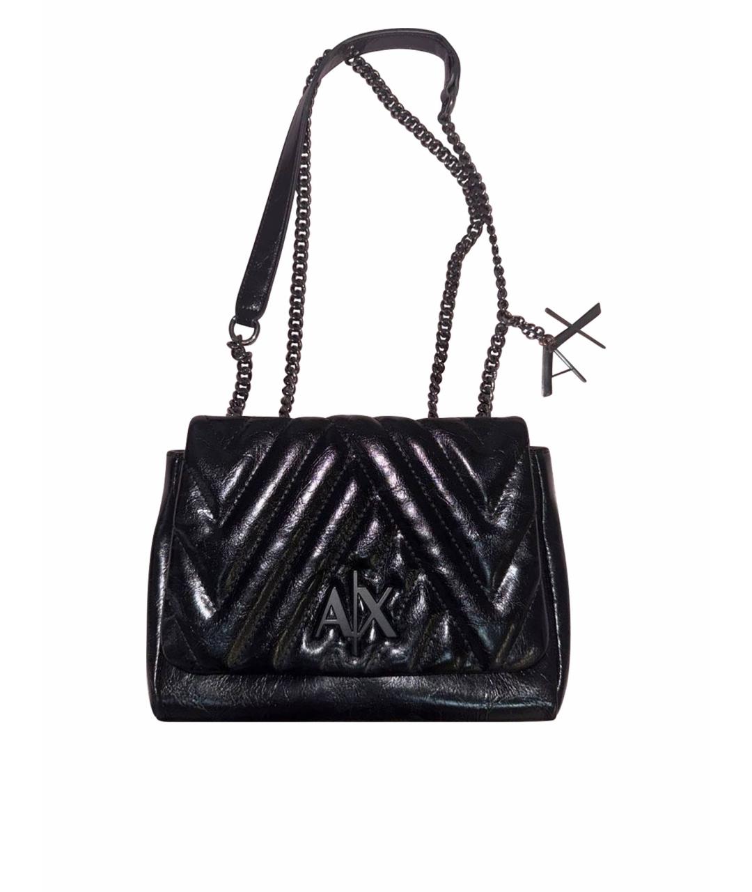 ARMANI EXCHANGE Черная сумка через плечо из искусственной кожи, фото 1