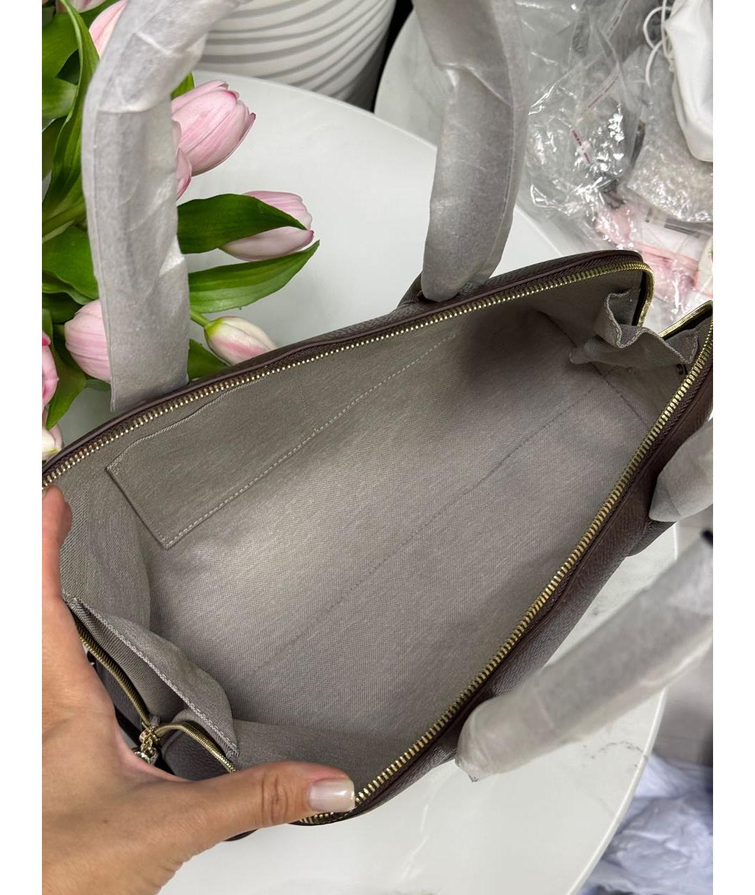 FURLA Коричневая кожаная сумка тоут, фото 4