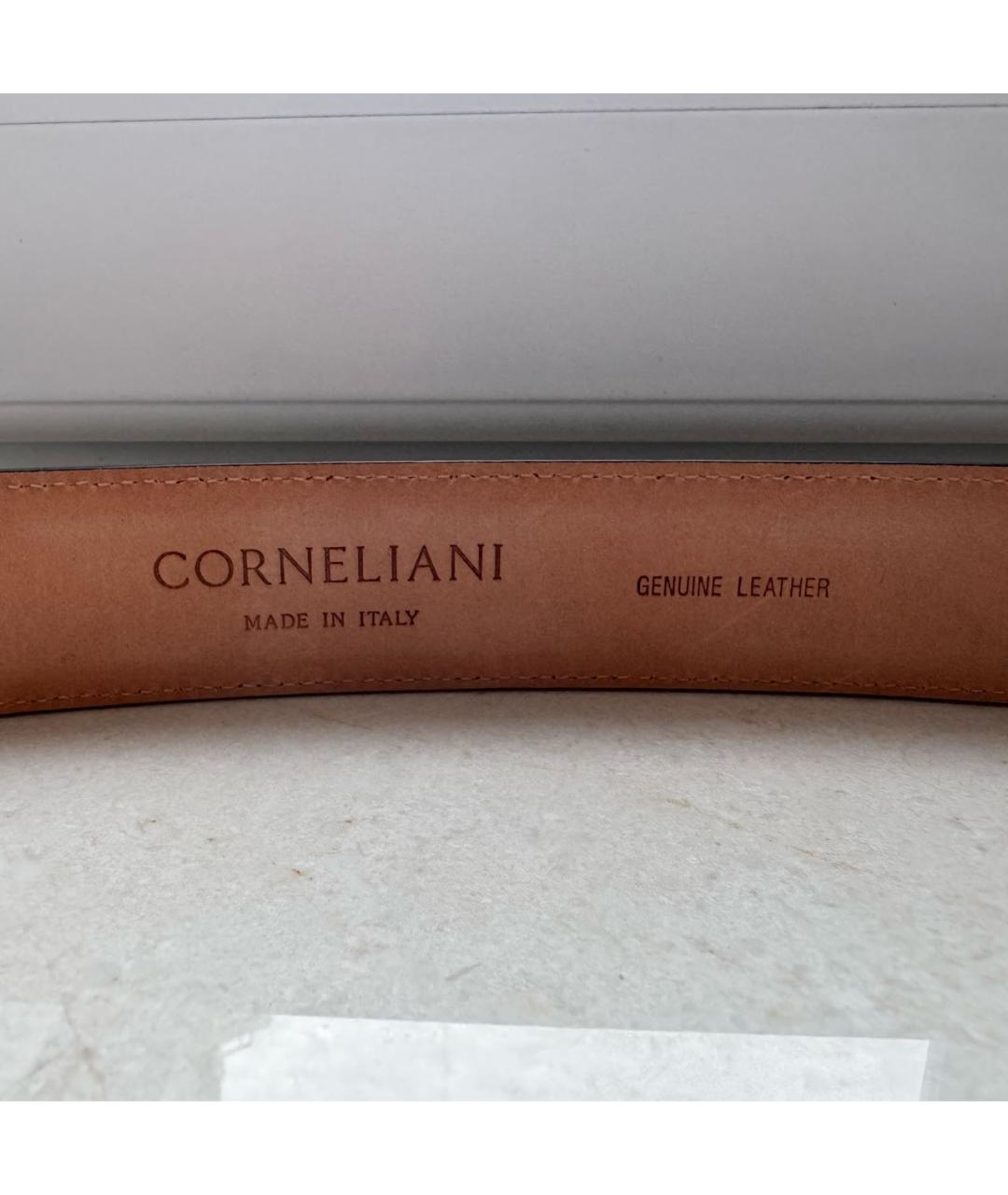 CORNELIANI Черный кожаный ремень, фото 3