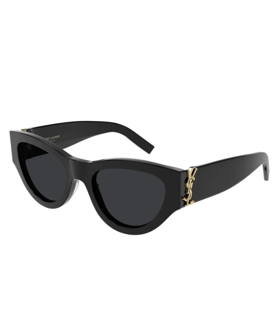 SAINT LAURENT Черные пластиковые солнцезащитные очки, фото 1