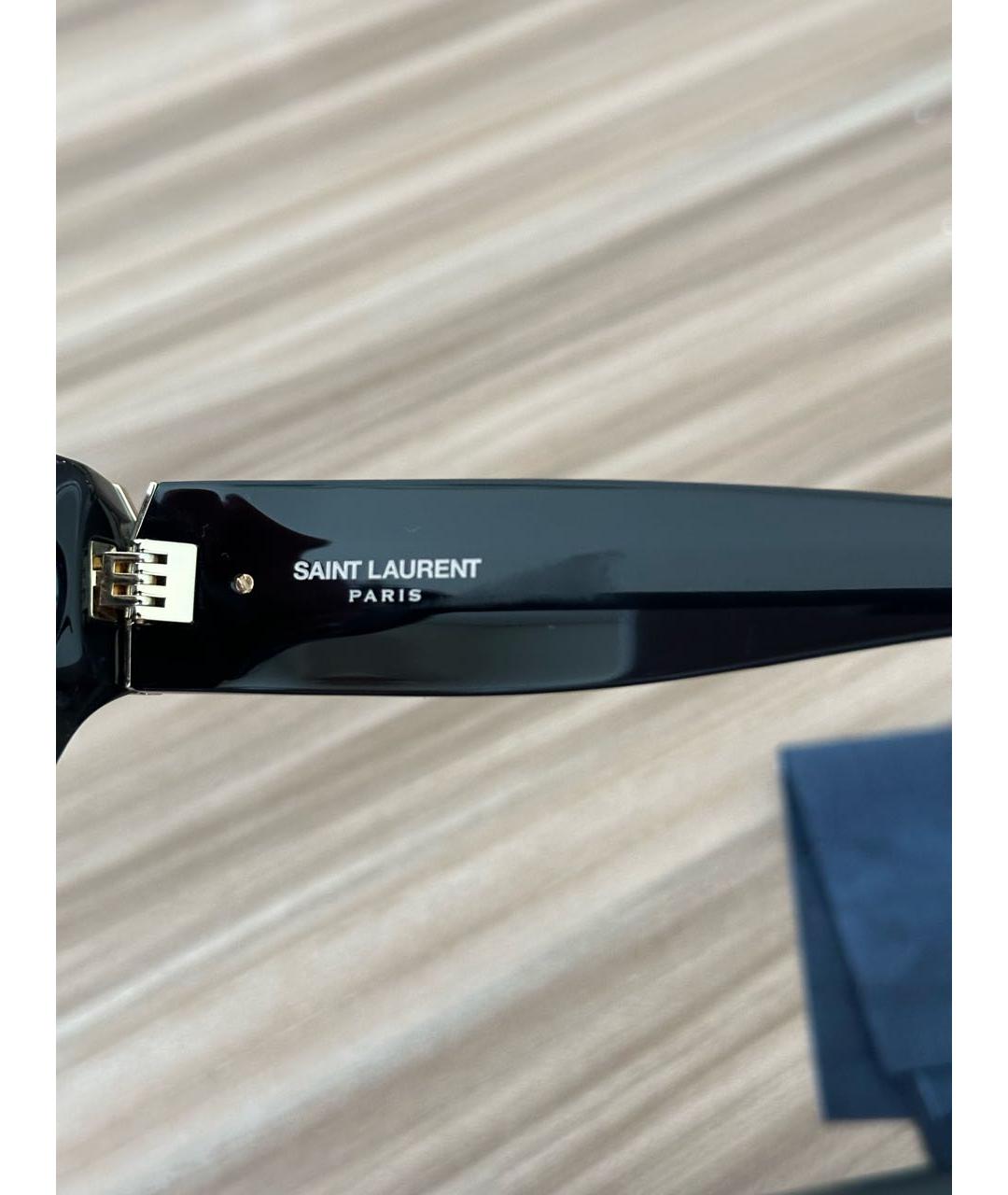 SAINT LAURENT Черные пластиковые солнцезащитные очки, фото 5