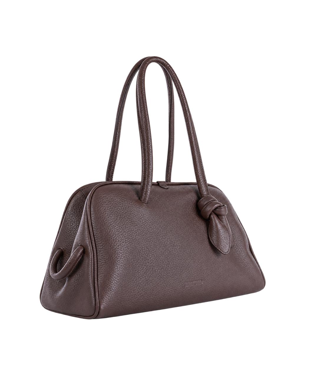 JACQUEMUS Коричневая кожаная сумка через плечо, фото 2