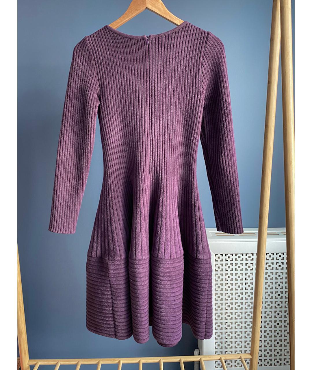 ANTONINO VALENTI Фиолетовое велюровое повседневное платье, фото 2