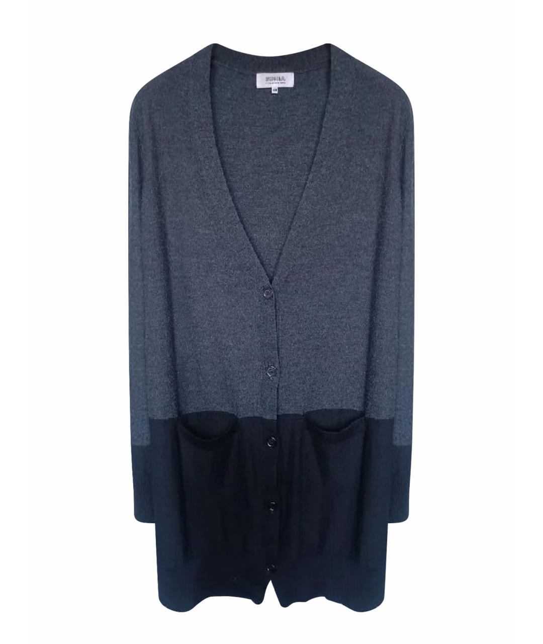 SONIA RYKIEL Антрацитовый шерстяной кардиган, фото 1