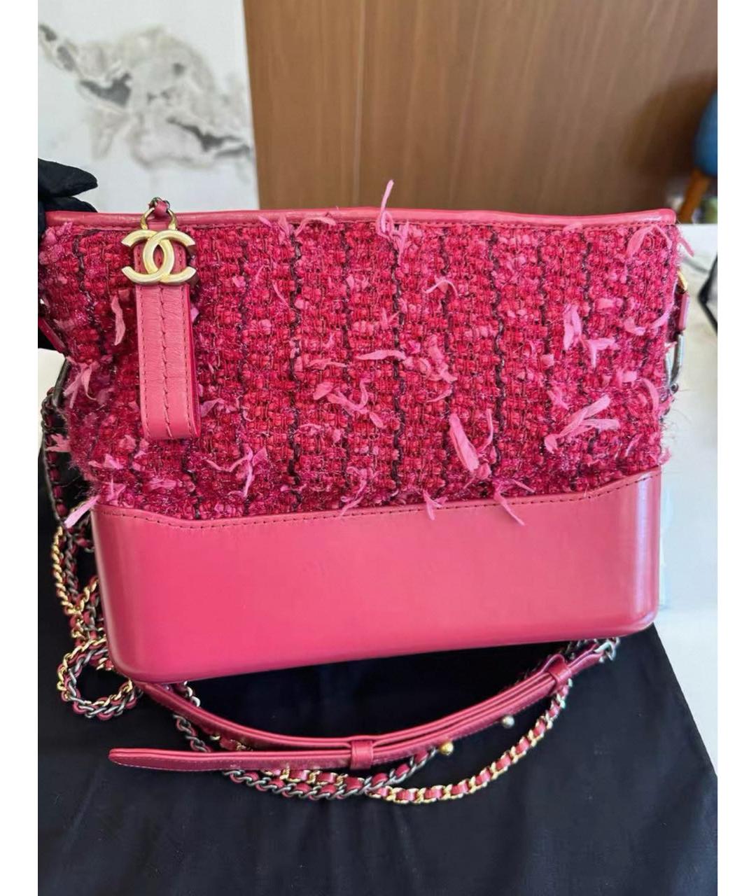 CHANEL Бордовая твидовая сумка тоут, фото 2