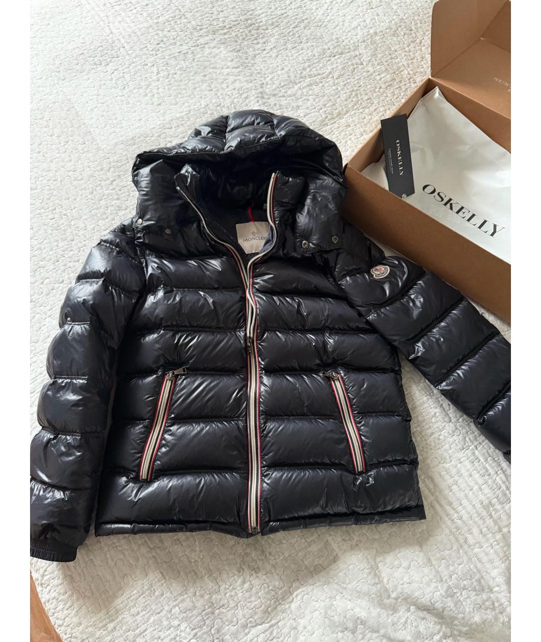 MONCLER Черный нейлоновый пуховик, фото 7