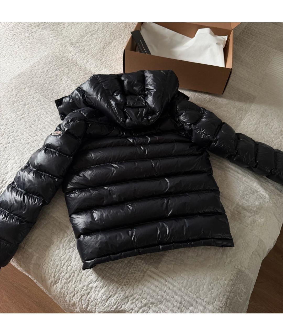 MONCLER Черный нейлоновый пуховик, фото 4