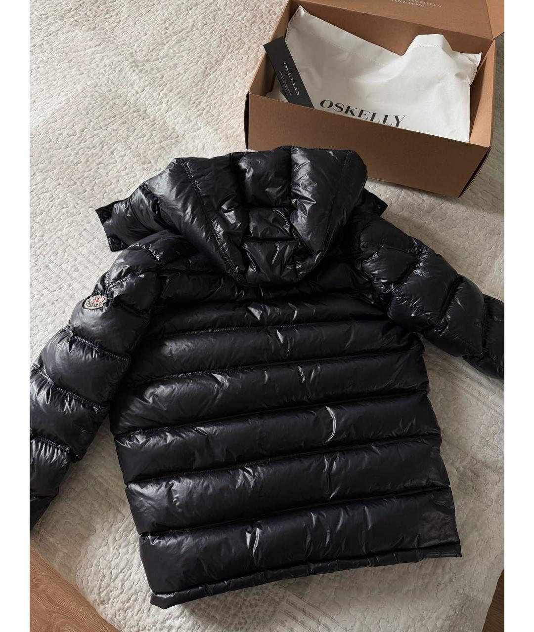 MONCLER Черный нейлоновый пуховик, фото 2